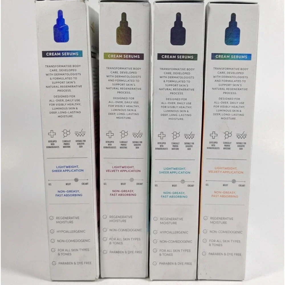 Dove Cream Serum 4 Pc Set - Hyaluronic, Retinol, Probiotic & Niacinamide 8 oz Ea